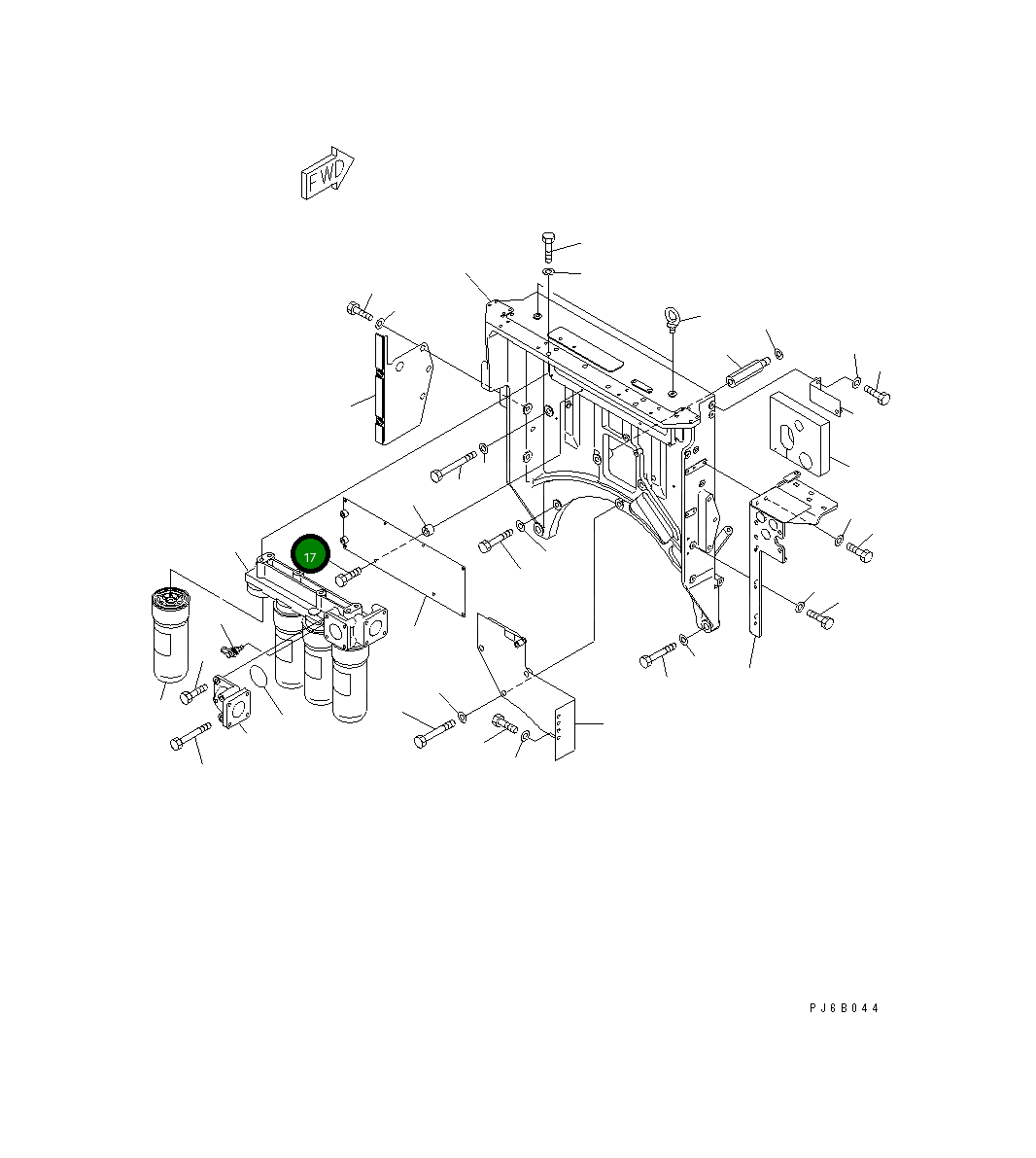 Болт 01010-E0830 Komatsu