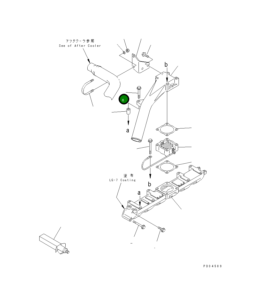 Болт 01435-01075 Komatsu