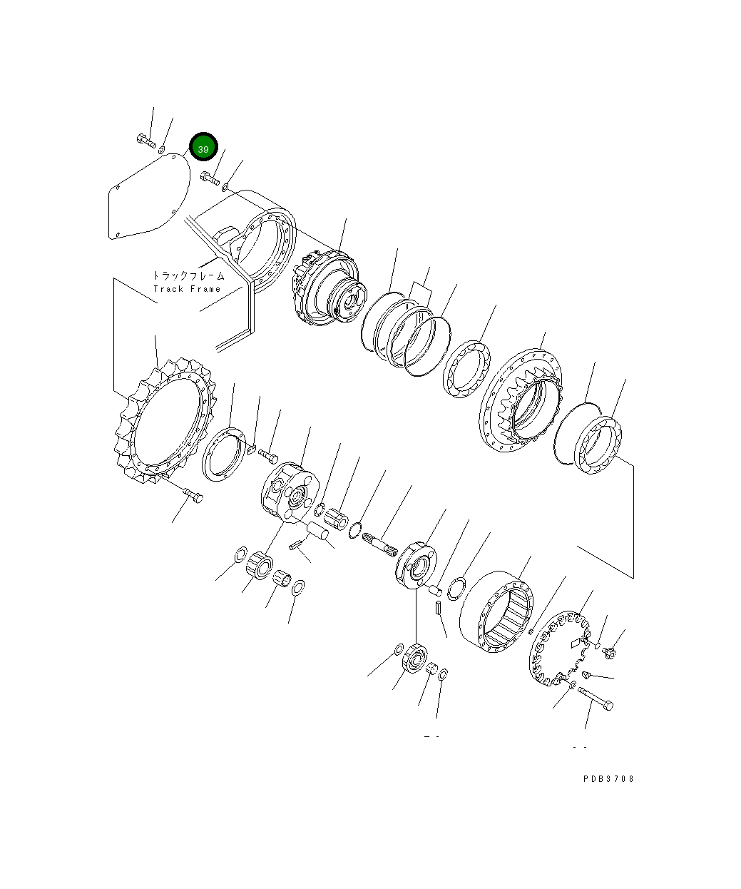Крышка 20Y-30-21190 Komatsu