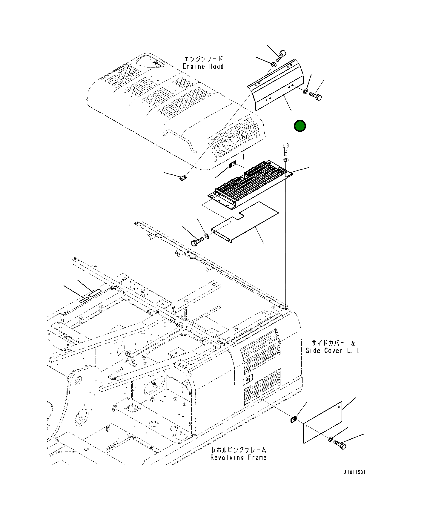 Крышка 206-54-24611  Komatsu