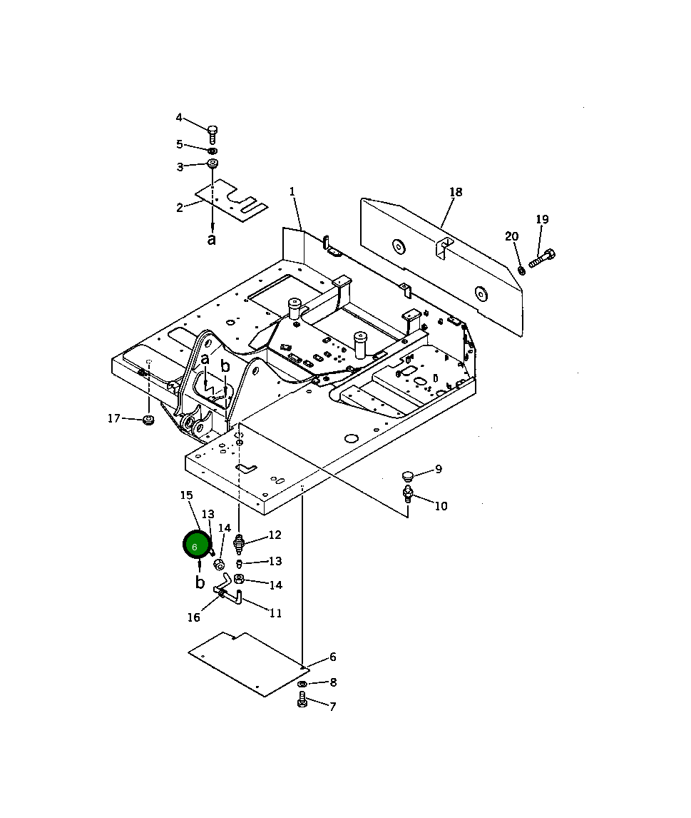 Крышка 201-54-36210 Komatsu
