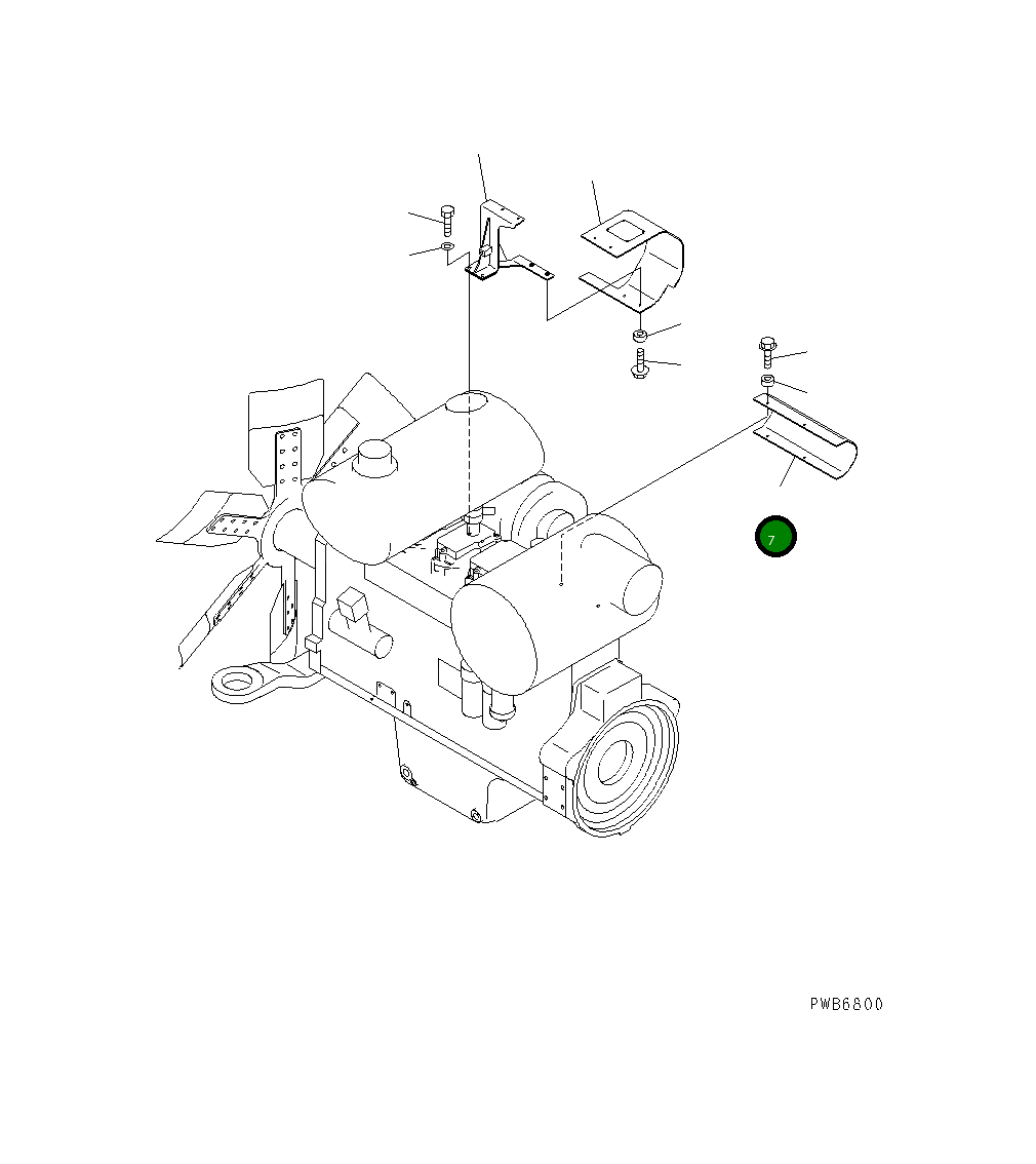 Крышка 209-01-K1040  Komatsu
