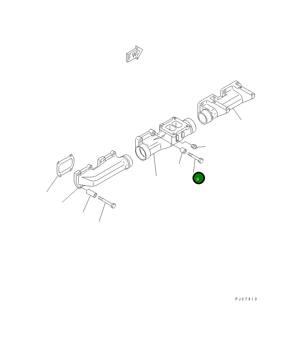 Болт 6162-13-9410 Komatsu