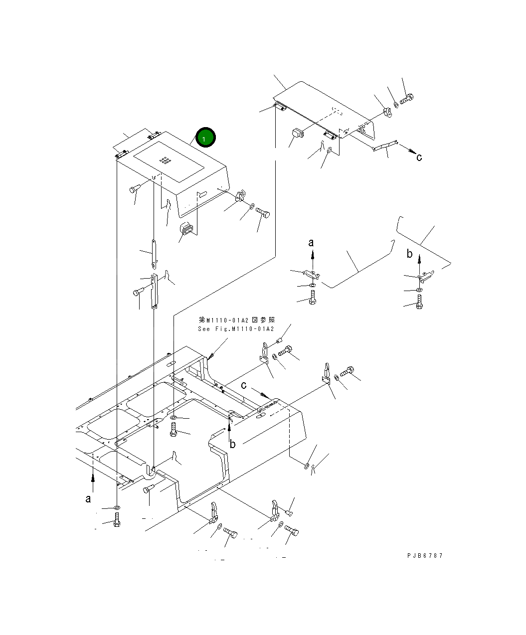 Крышка 21T-54-74860  Komatsu
