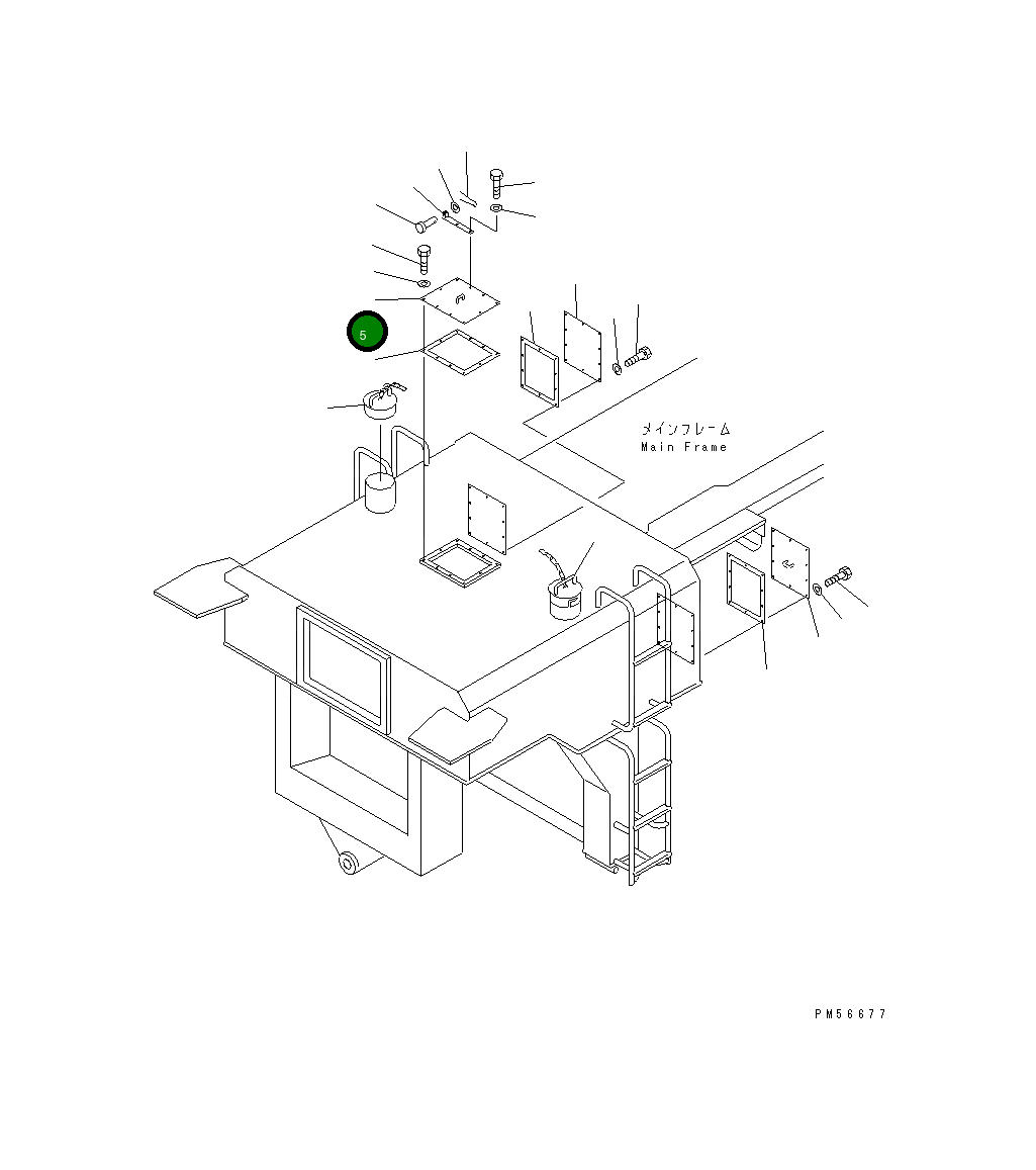 Крышка 262-46-51321 Komatsu