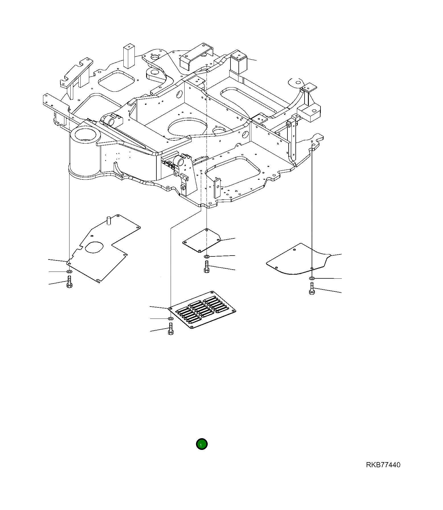 Крышка 22M-46-21141 Komatsu