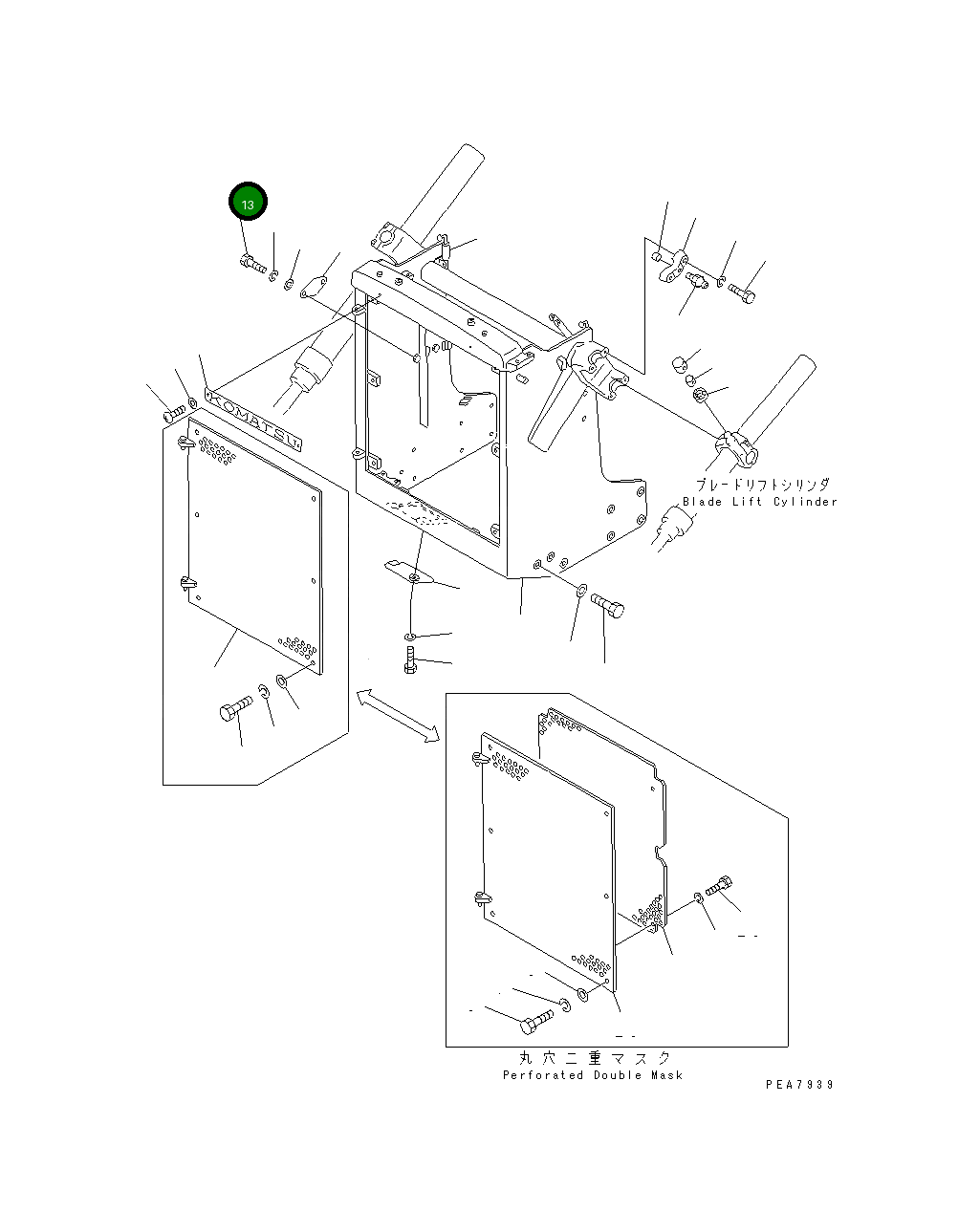 Болт 01010-51225  Komatsu