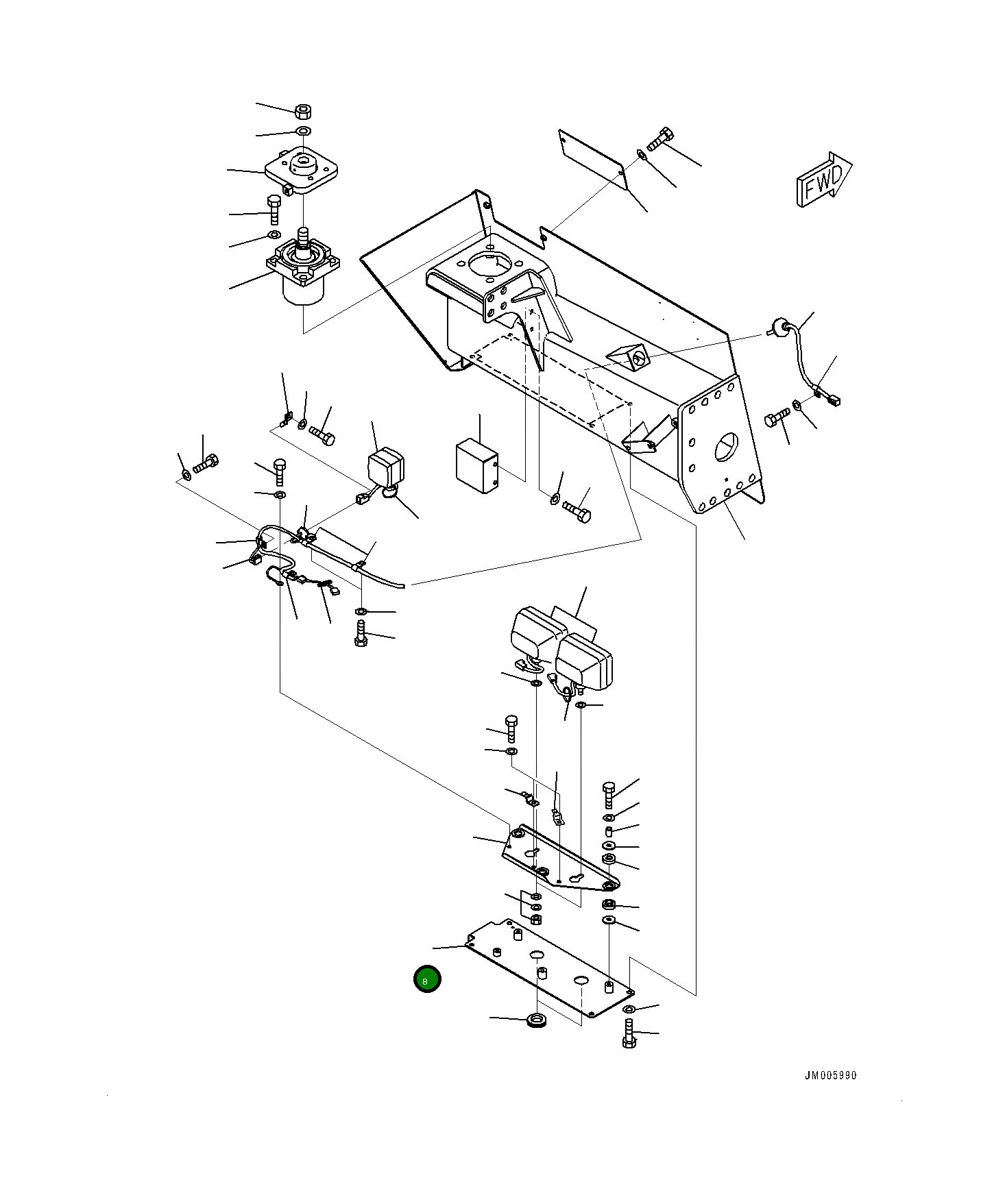 Крышка 561-54-86661  Komatsu