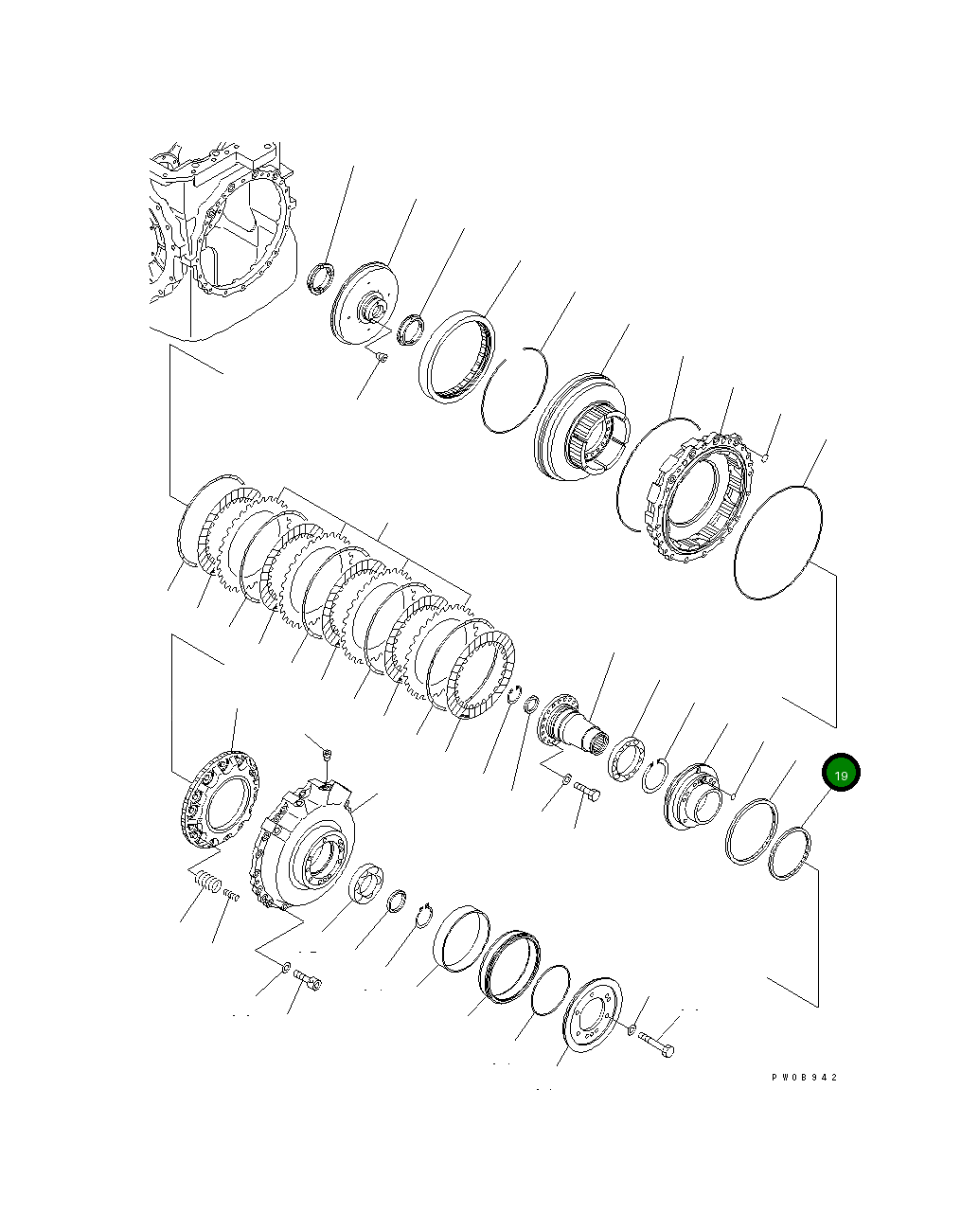 Кольцо 232-15-19270  Komatsu