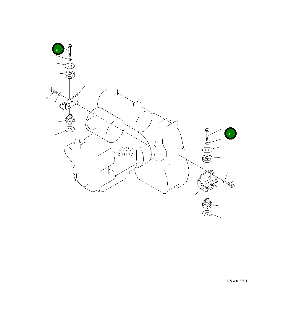 Болт 01011-82220  Komatsu