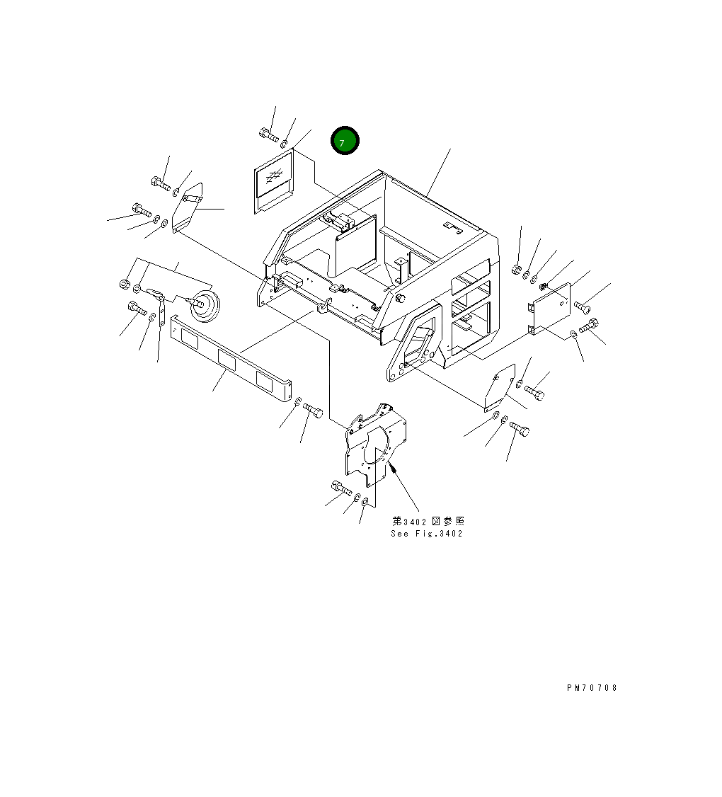 Крышка 2691-1-46700  Komatsu