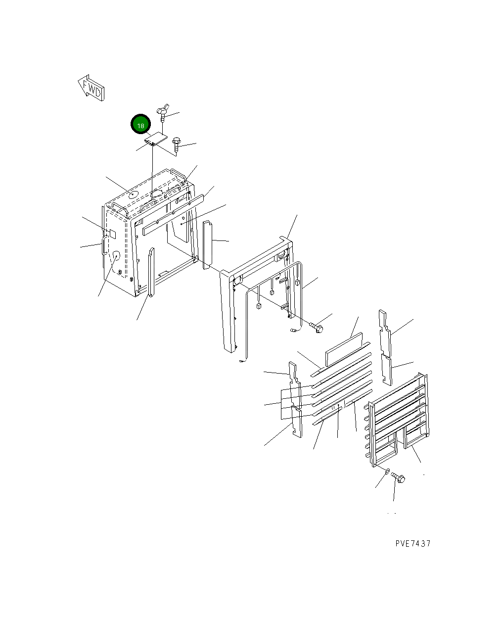 Крышка 426-Z84-1870  Komatsu