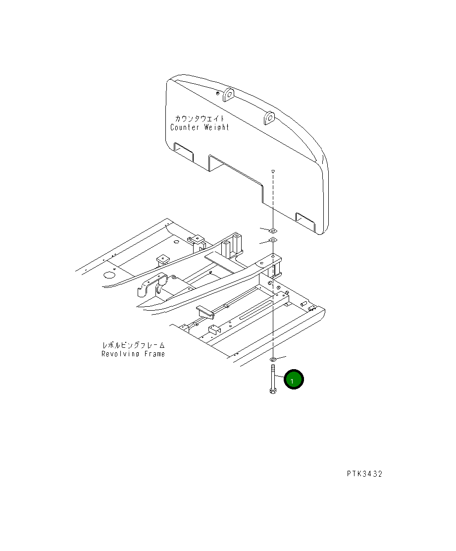 Болт 01011-B2790 Komatsu
