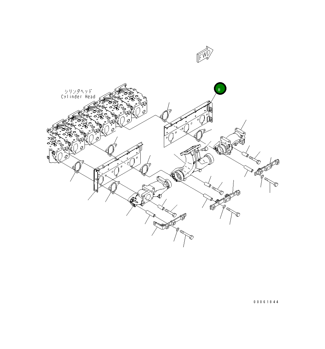 Крышка 6251-11-8260  Komatsu