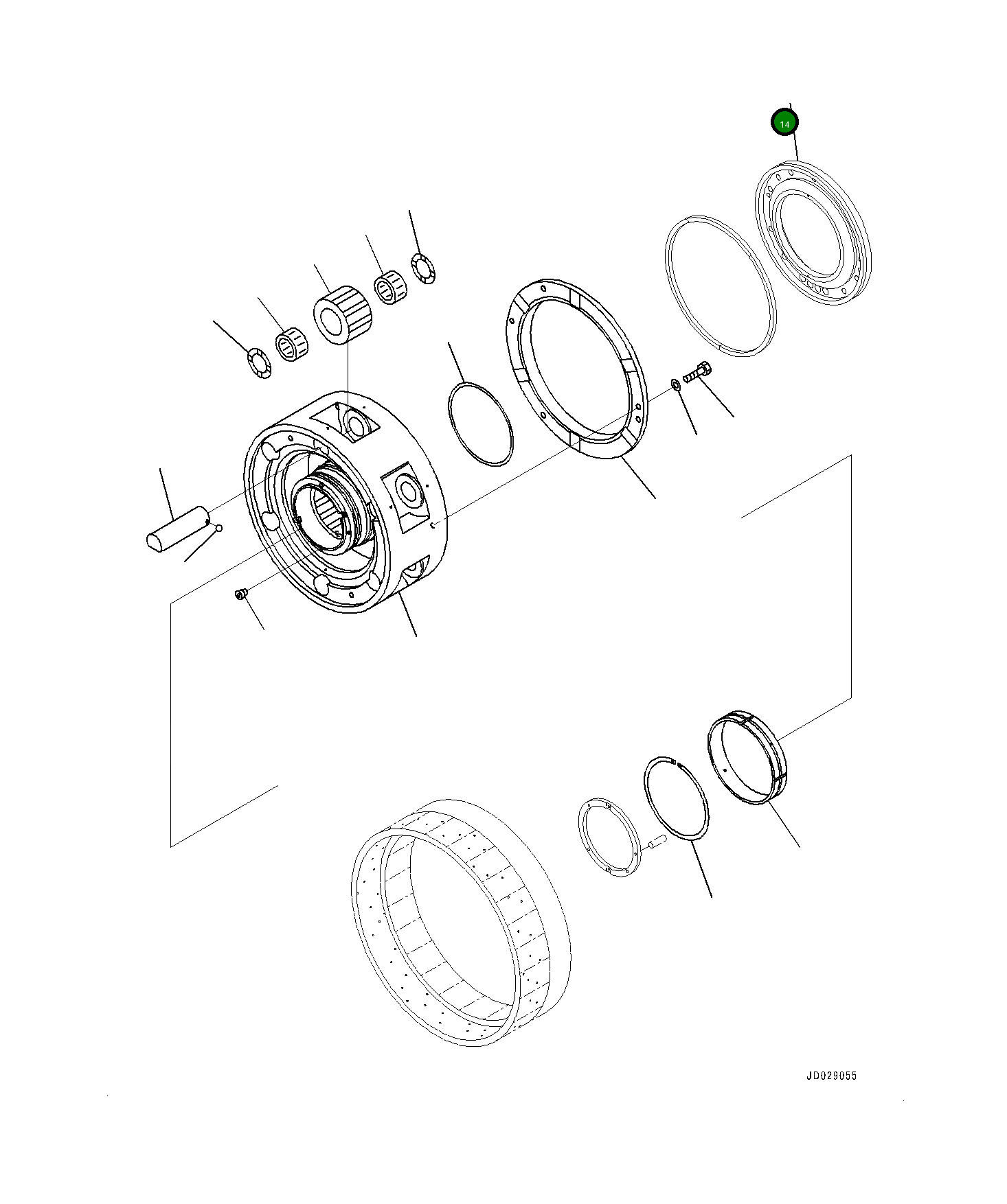 Крышка 561-15-72381 Komatsu