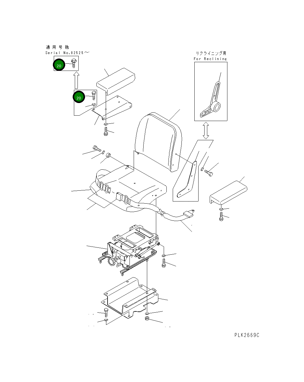 Болт 01439-01220  Komatsu