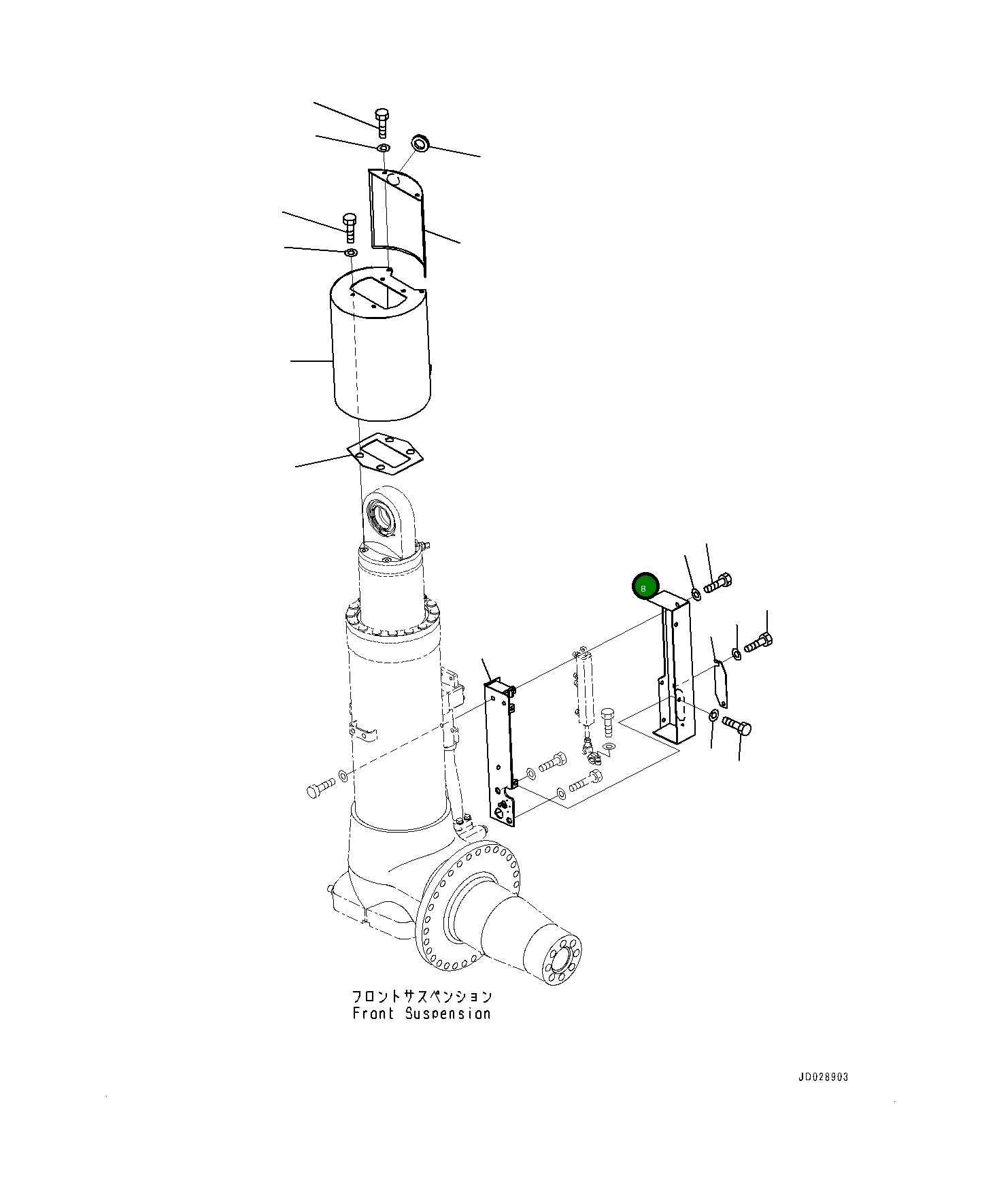 Крышка 561-50-83341  Komatsu