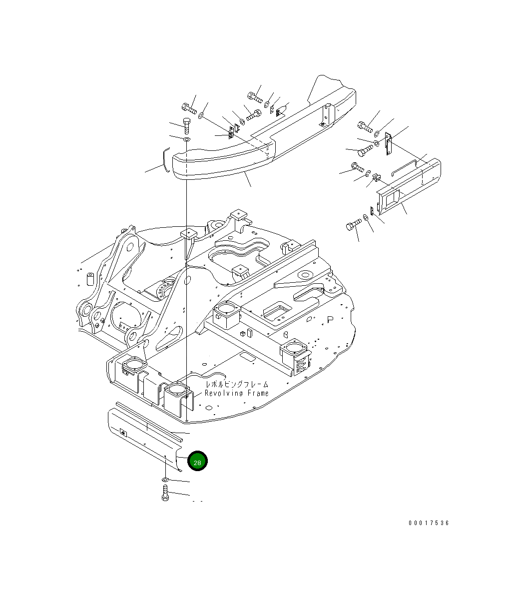 Крышка 22B-54-19212 Komatsu