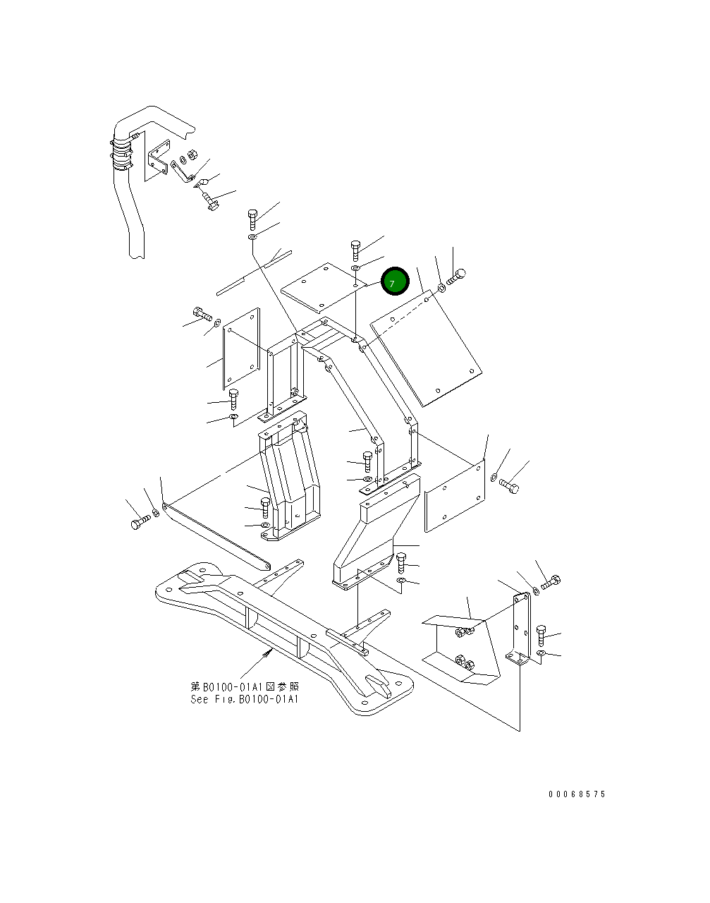Крышка 42C-Z89-3730 Komatsu