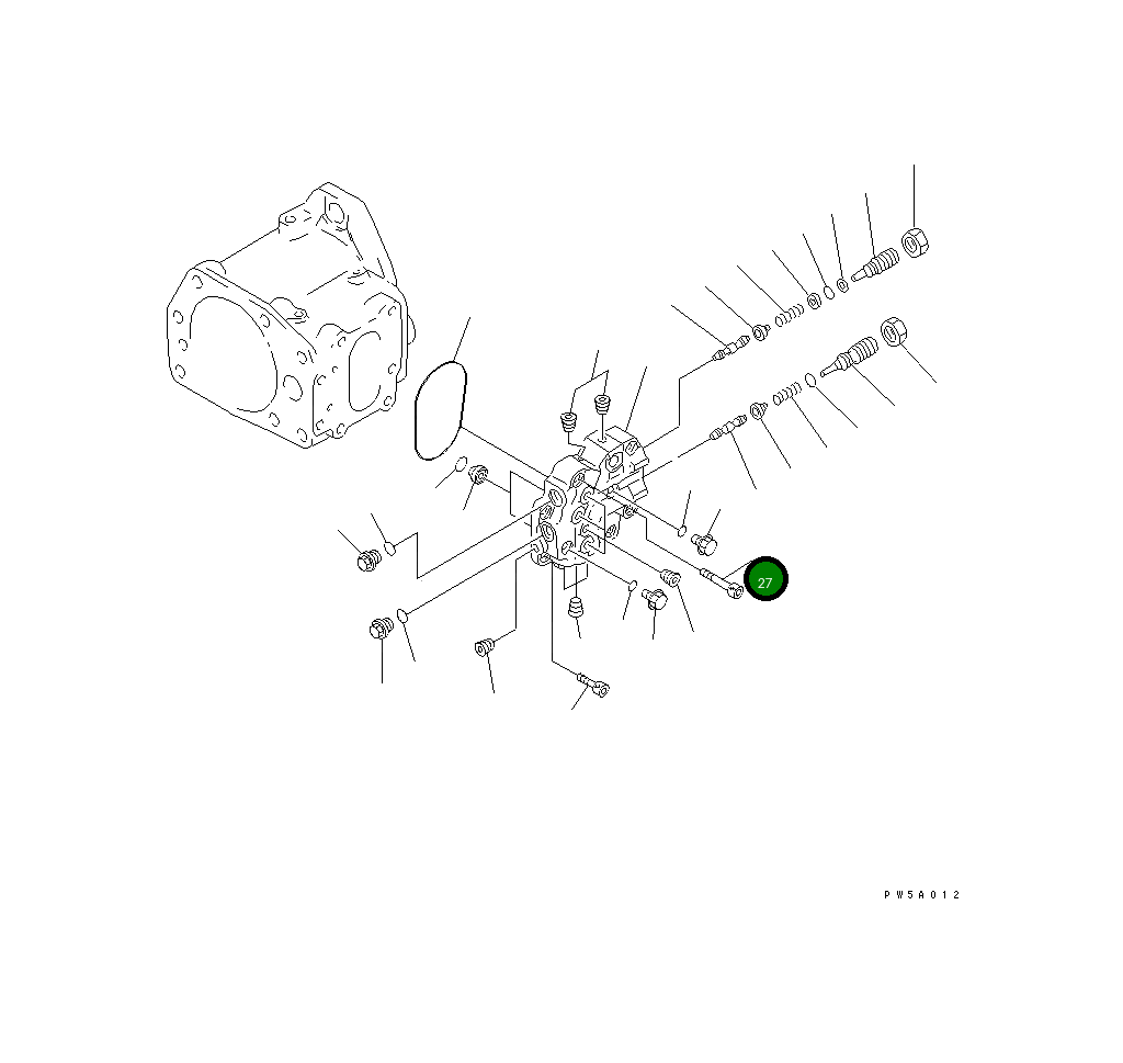 Болт 01252-61045 Komatsu