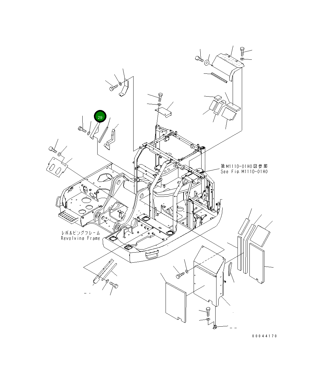 Крышка 22U-54-85630 Komatsu