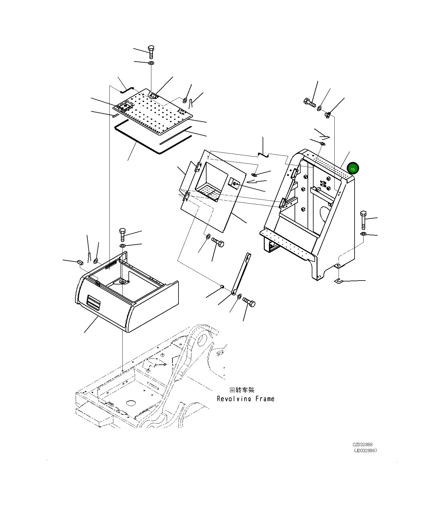 Крышка 21M-54-33310 Komatsu