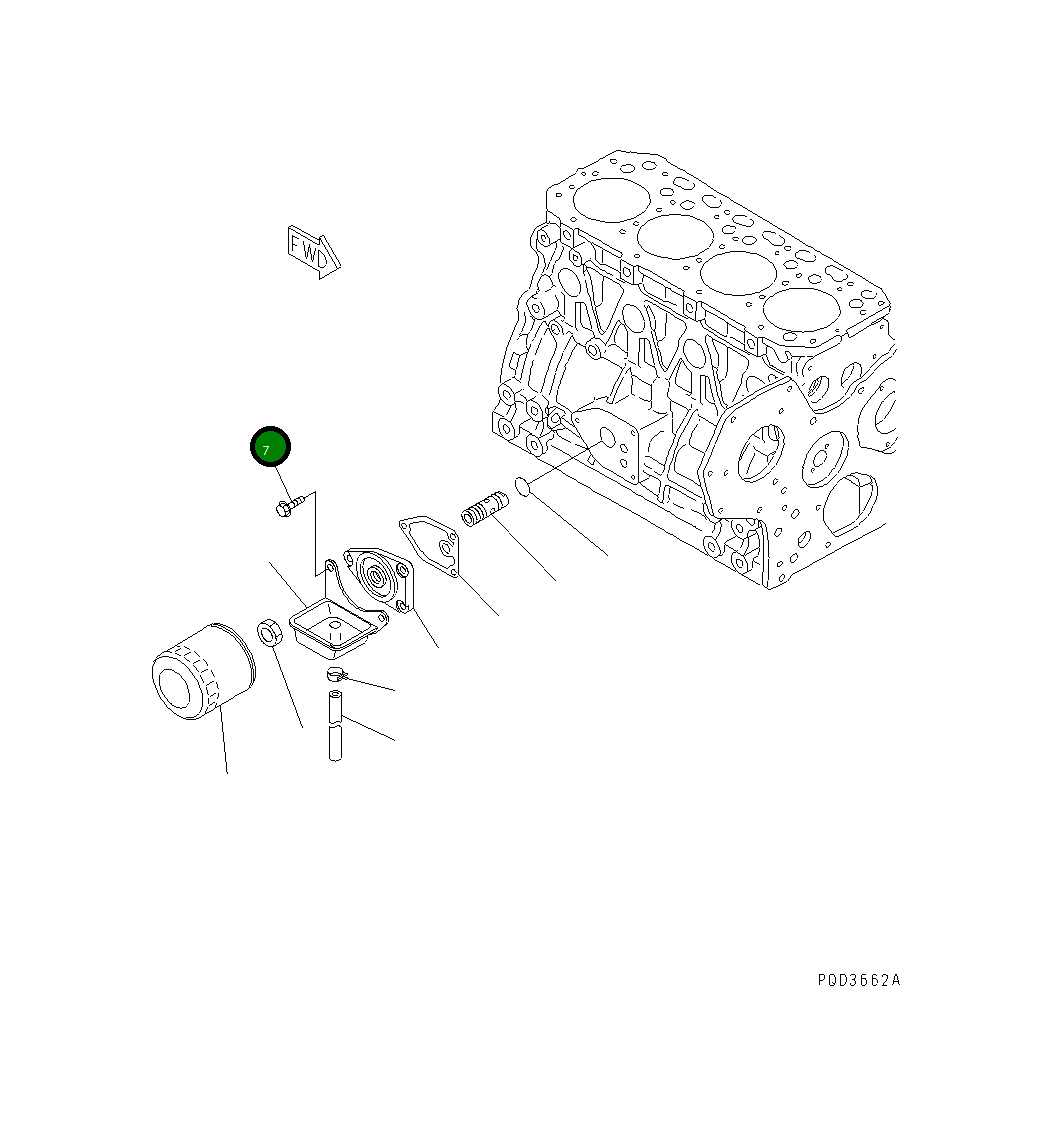 Болт YM26106-080222  Komatsu