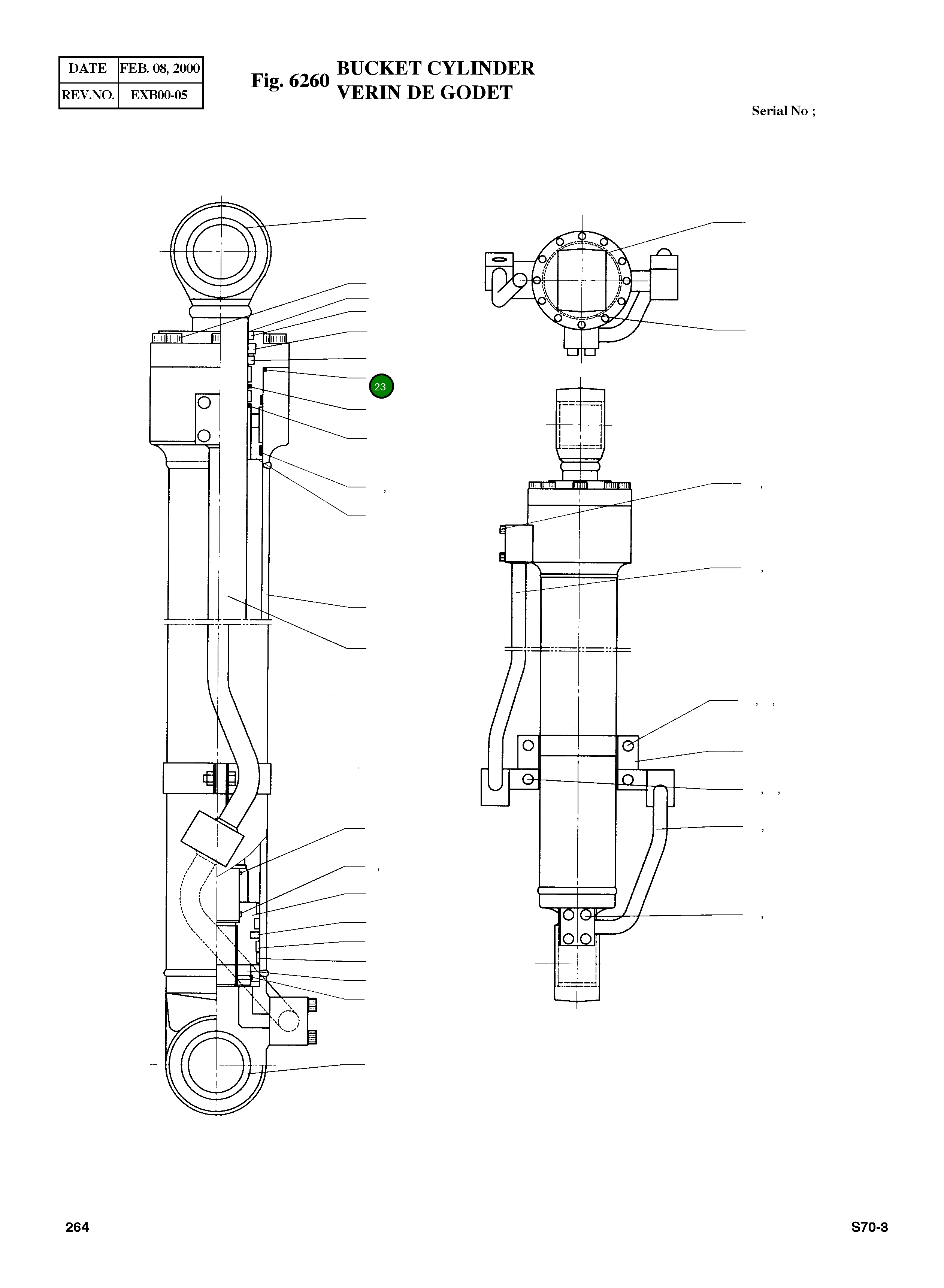 Кольцо уплотнительное (O-Ring) E6311461 Komatsu