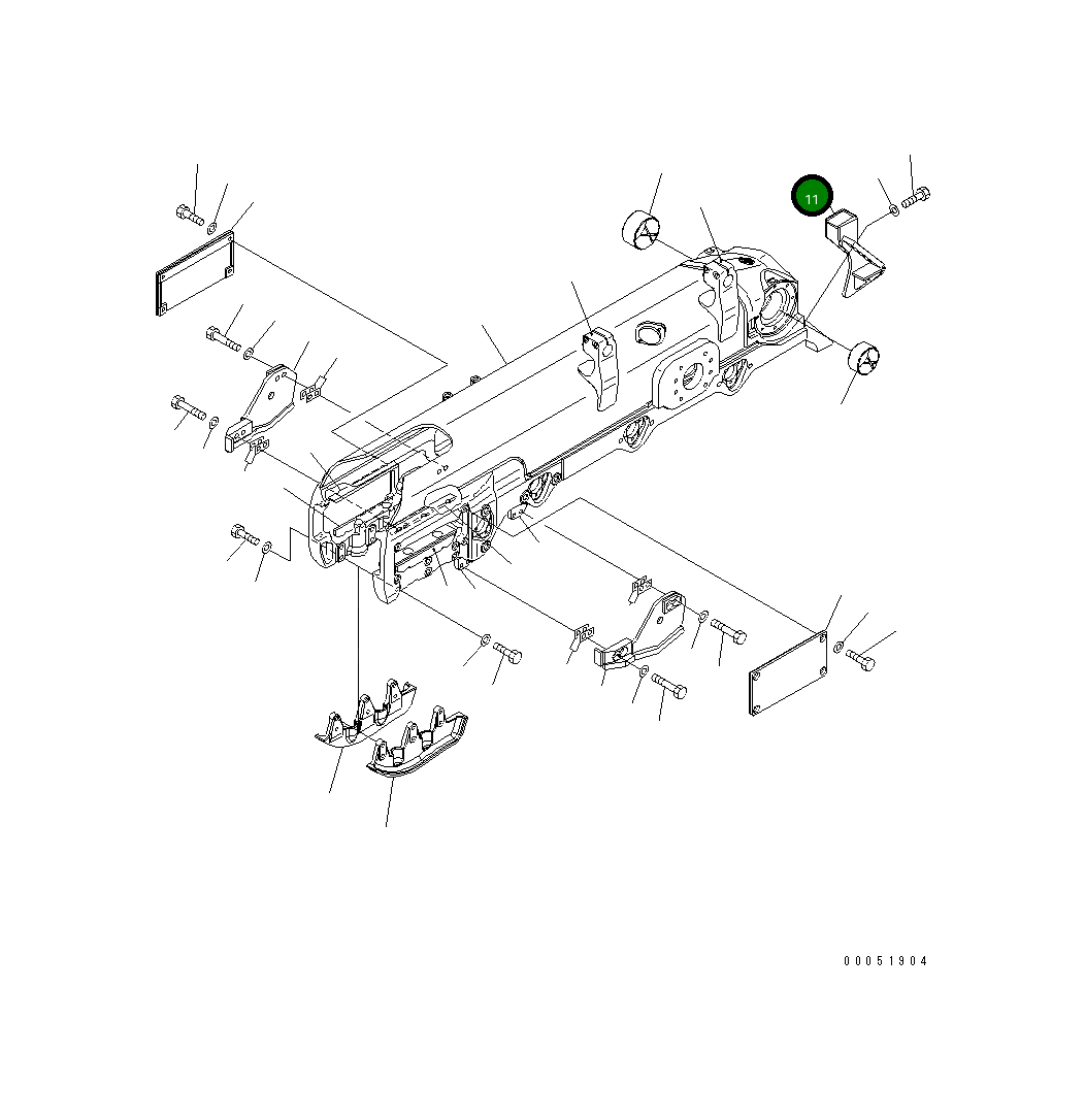 Крышка 17A-30-41361 Komatsu