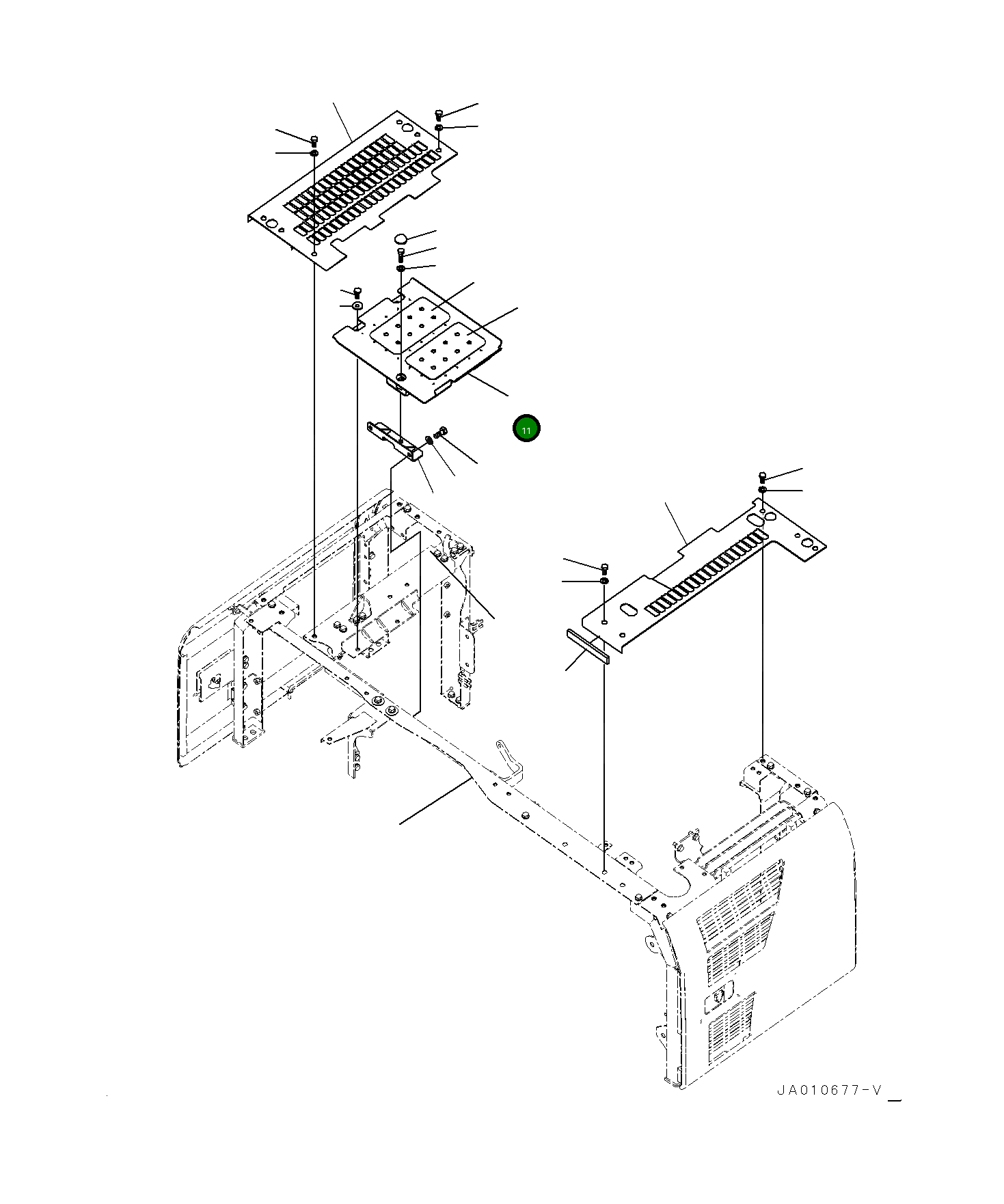 Крышка 203-54-11990  Komatsu