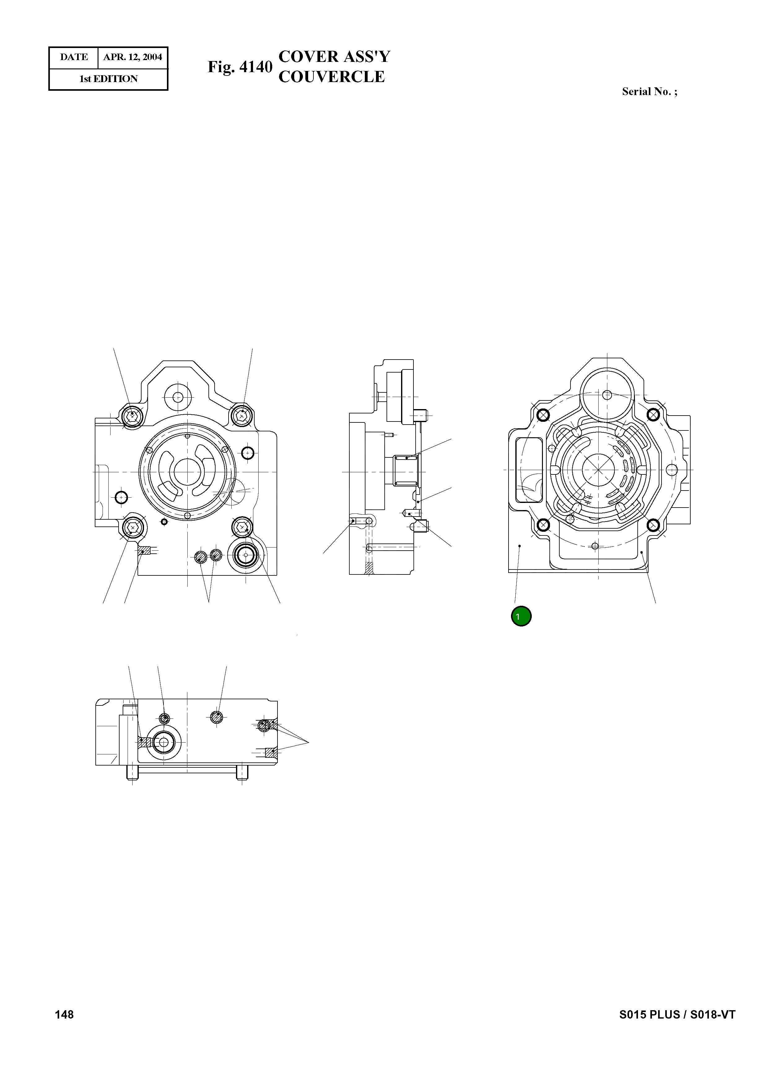 Крышка 2.403-00343 Komatsu