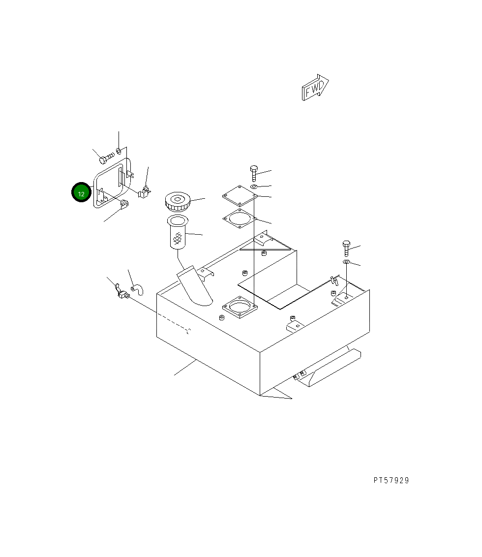 Крышка 23D-04-31172 Komatsu