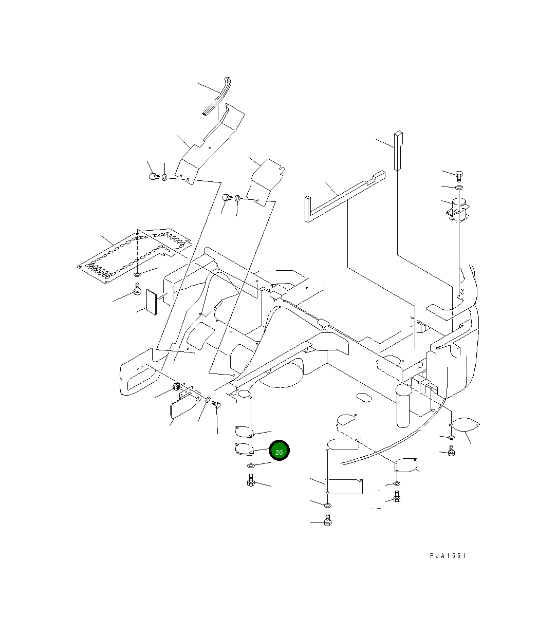 Крышка 21W-46-11140 Komatsu