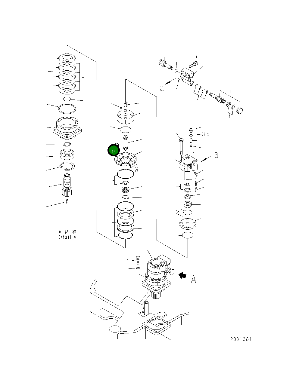 Болт YM172175-73540 Komatsu
