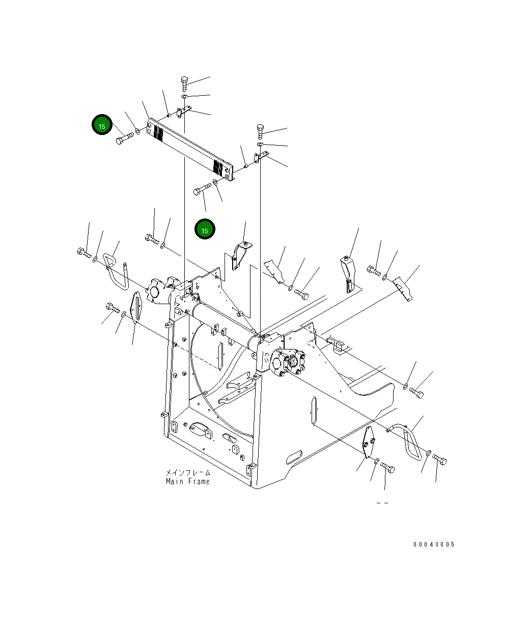 Болт 01010-D1250  Komatsu