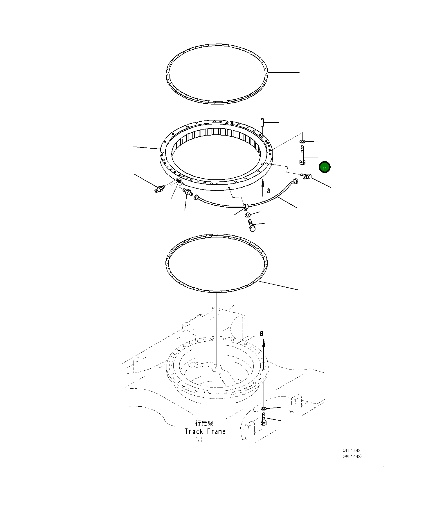 Болт 208-25-71230  Komatsu