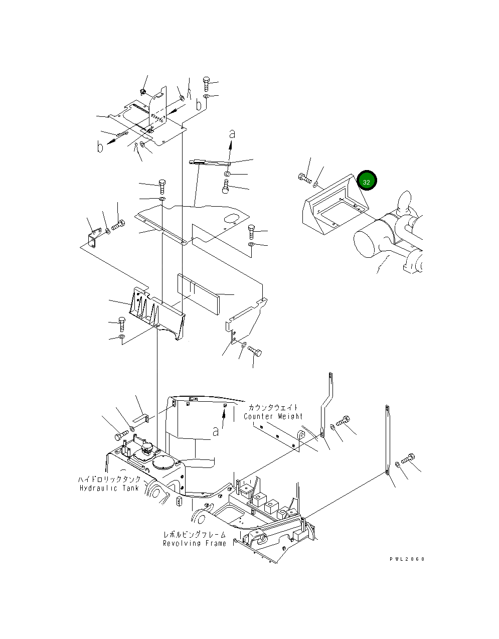 Крышка 22U-54-17360  Komatsu