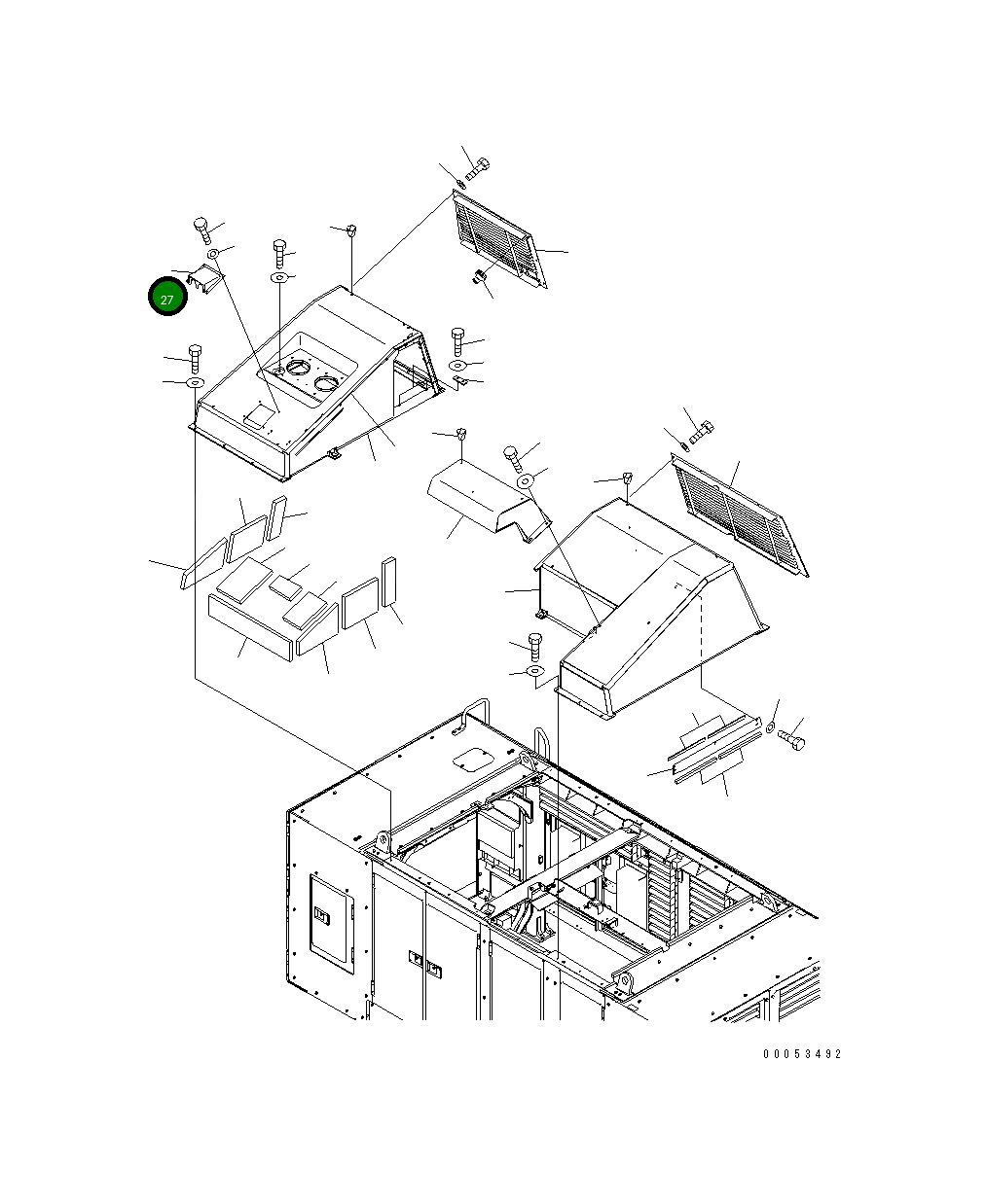 Крышка 21T-54-32851 Komatsu