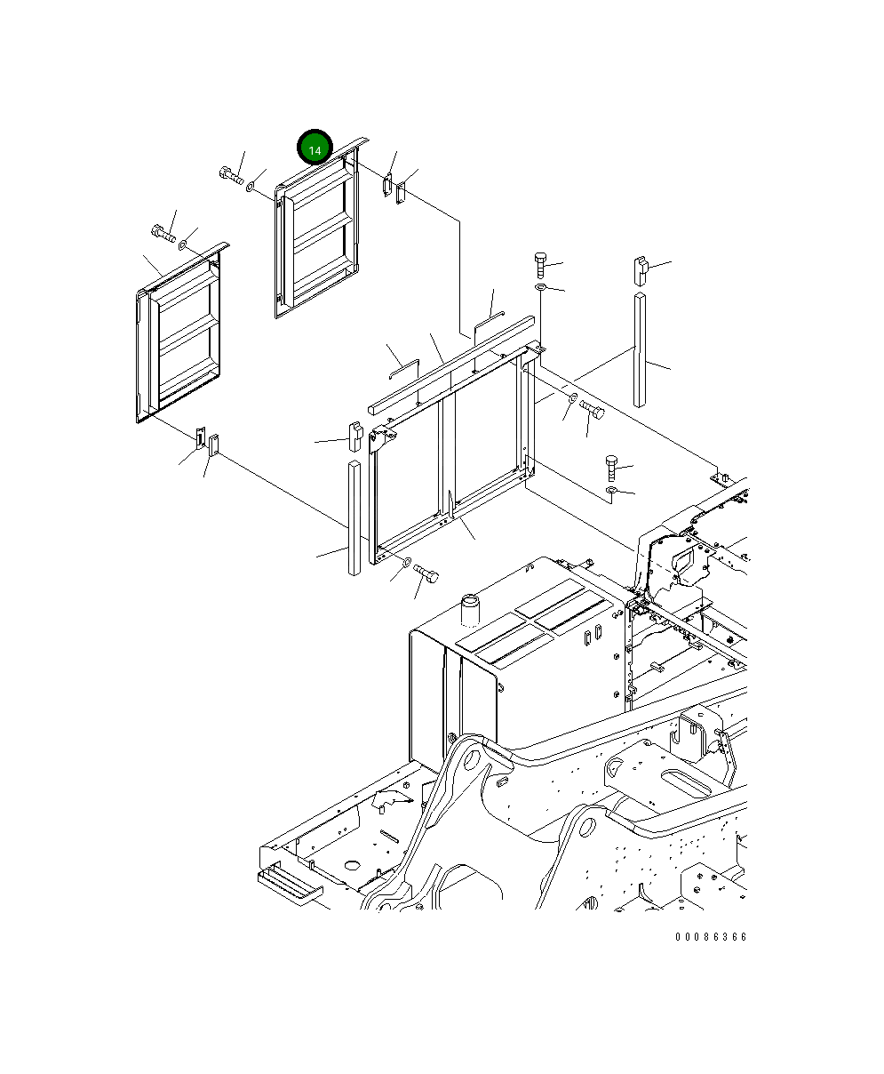 Крышка 21M-54-24521  Komatsu