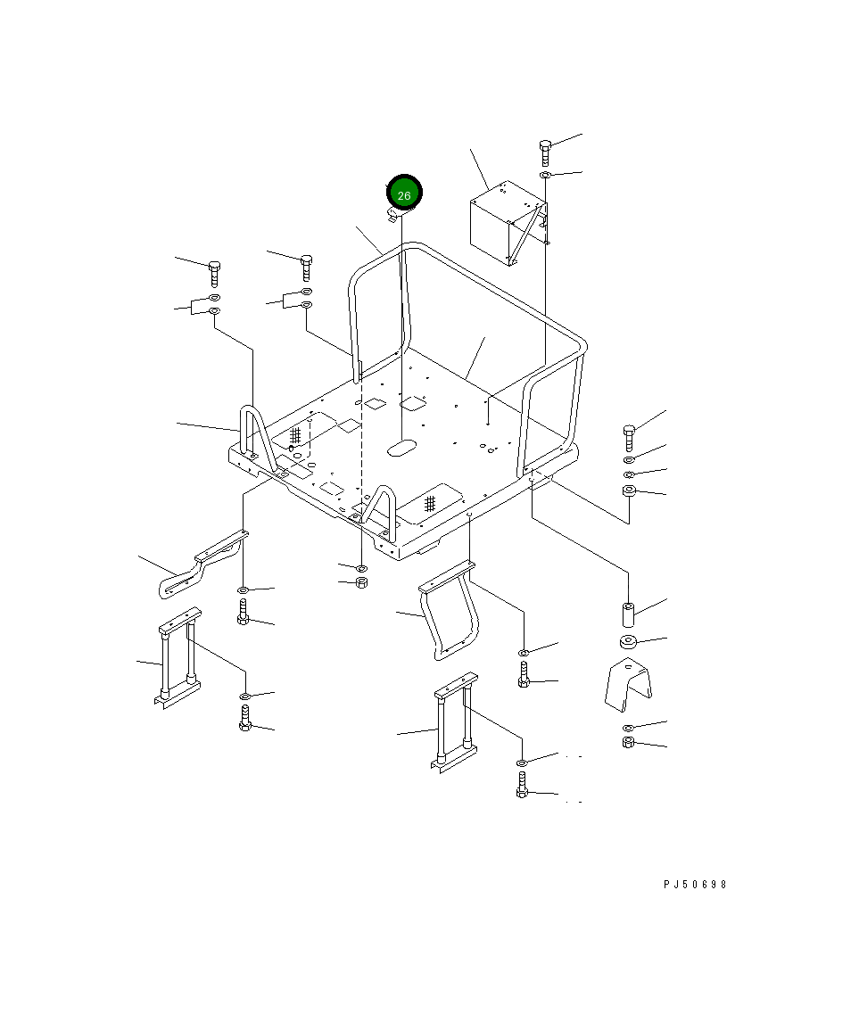 Крышка 23A-54-12240  Komatsu