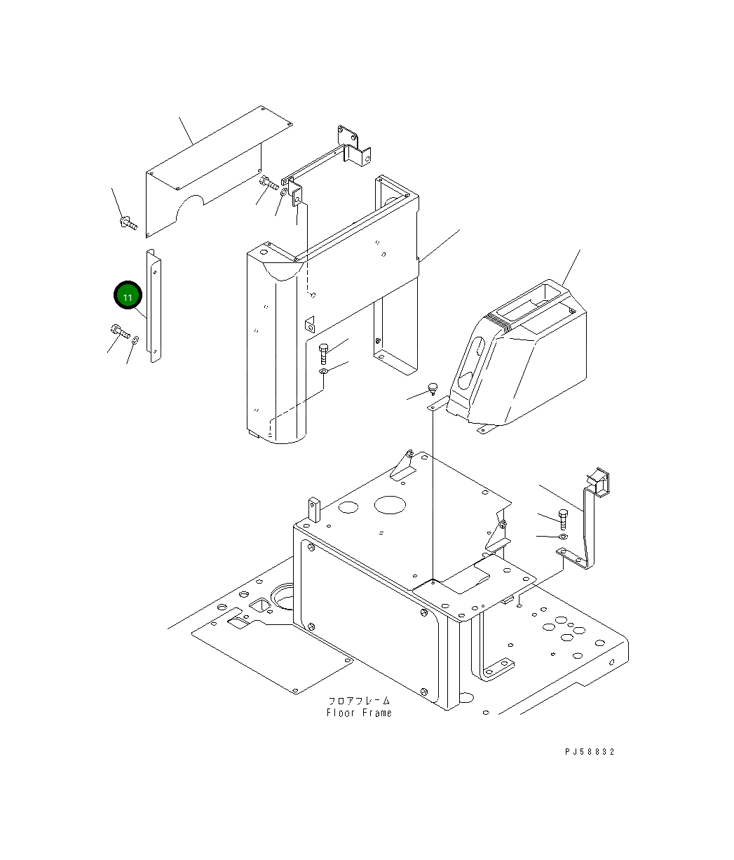 Крышка 23D-54-31850  Komatsu