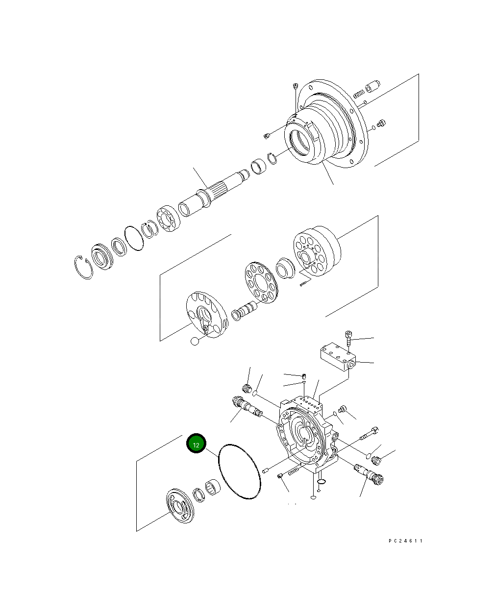 Кольцо уплотнительное (O-Ring) KB20461-65213 Komatsu