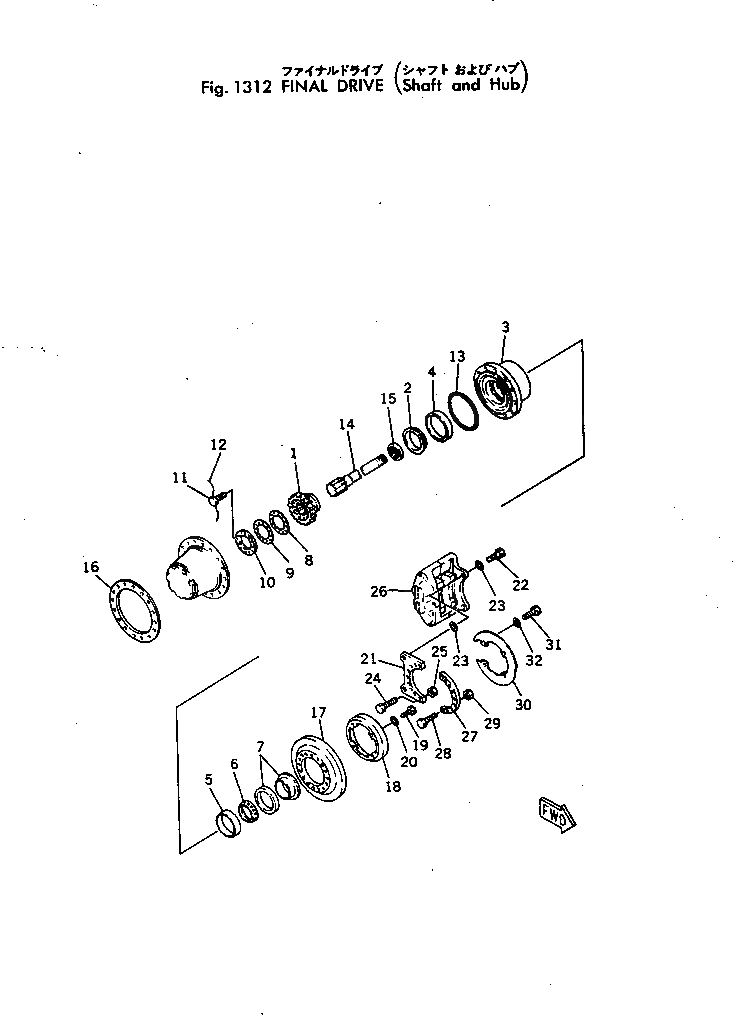 Болт 381-982677-1  Komatsu