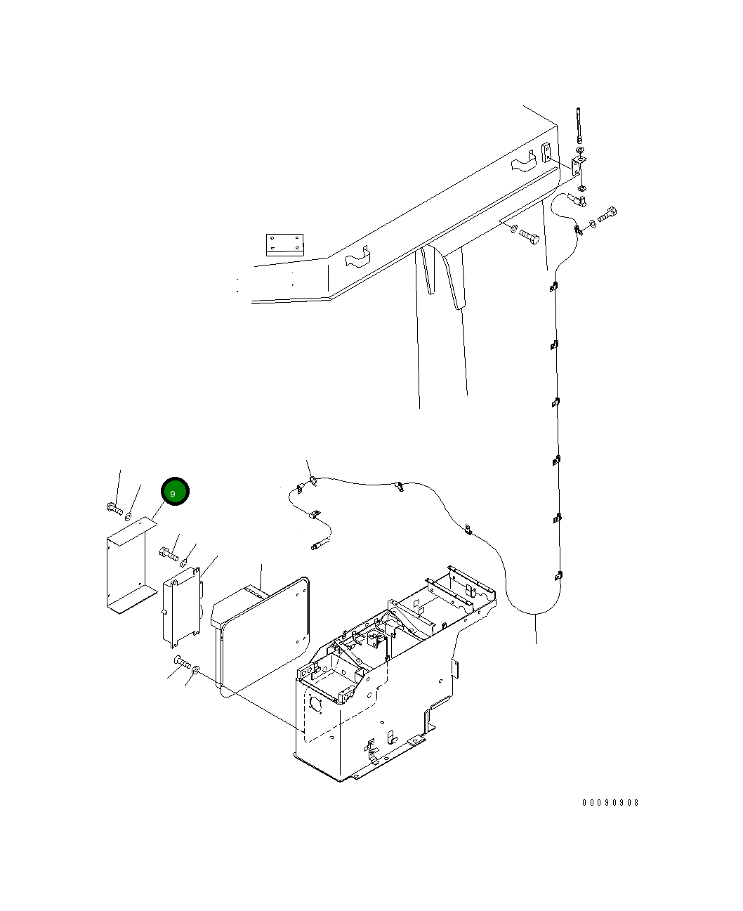 Крышка 42C-54-12680  Komatsu