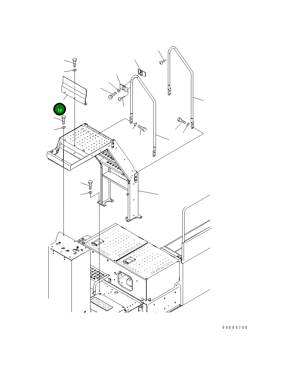 Крышка 21T-54-33471  Komatsu