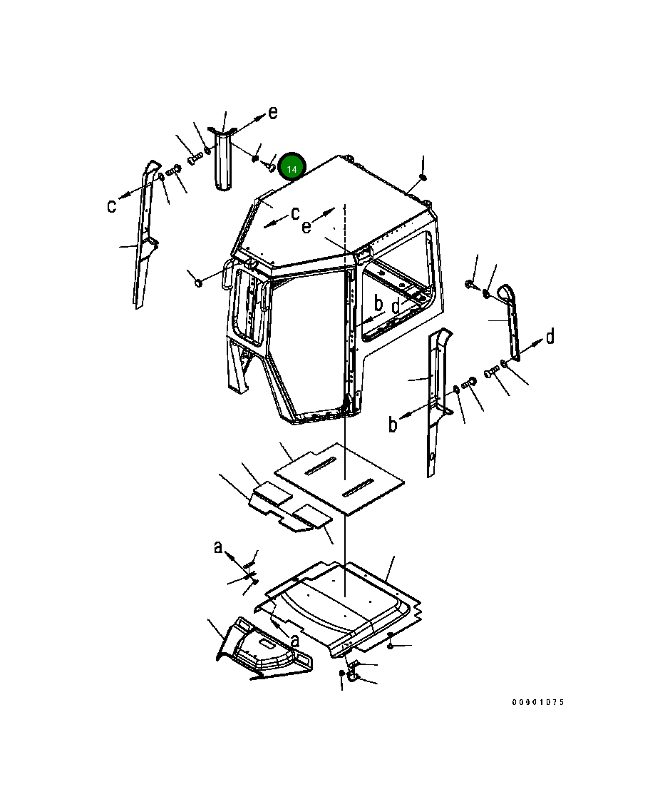 Крышка 17A-Z11-2761  Komatsu