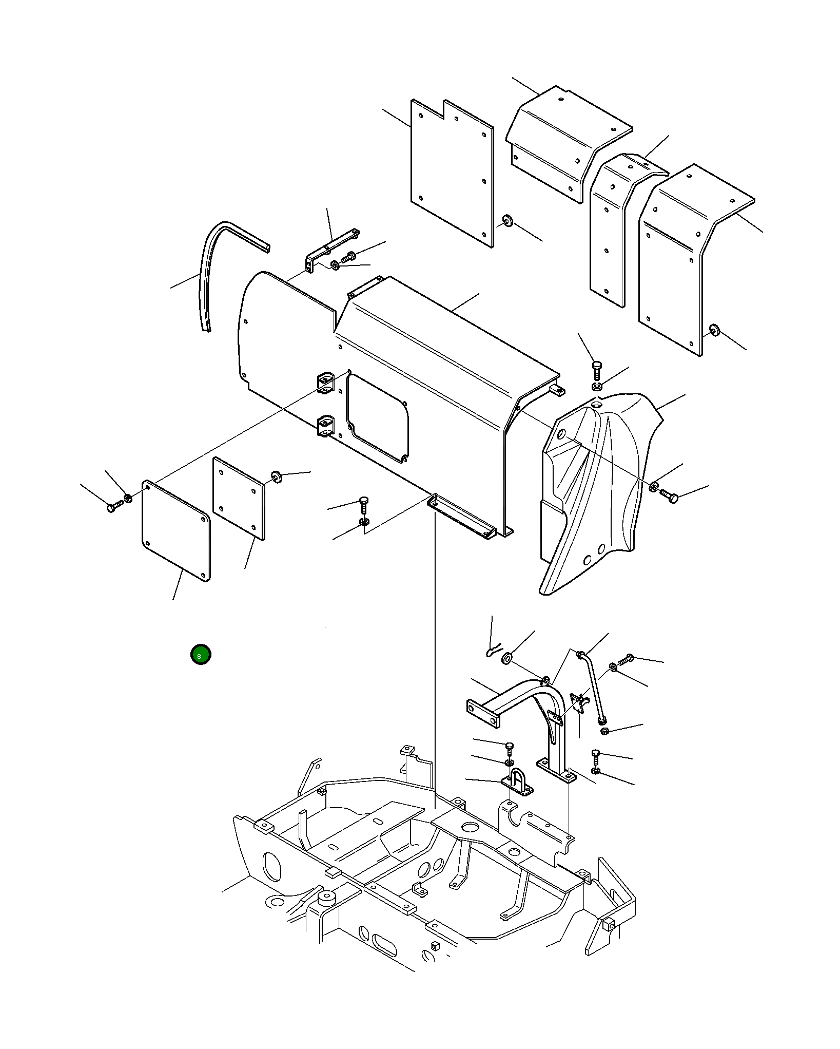 Крышка 3F4541052  Komatsu