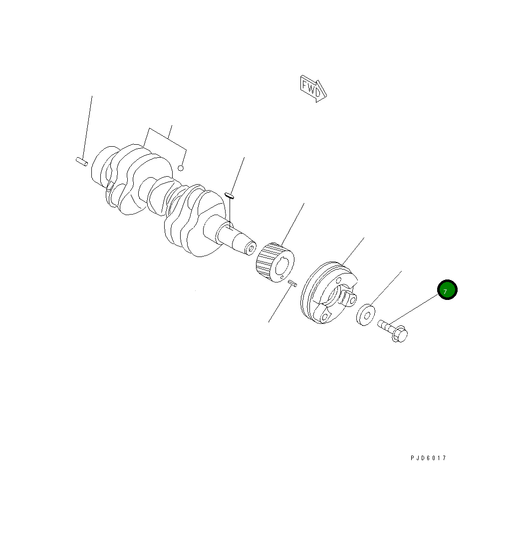 Болт 456-706 Komatsu