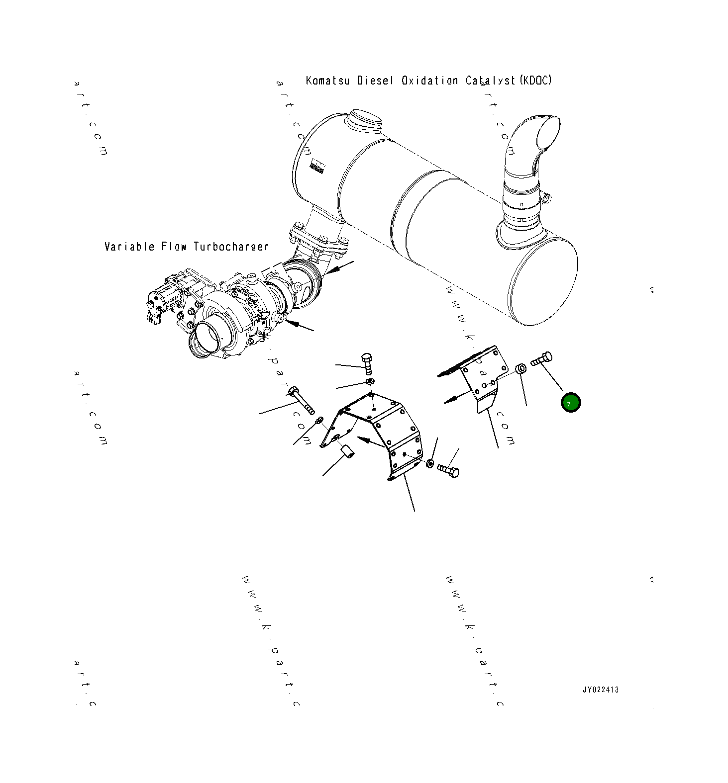 Болт 01020-10825 Komatsu