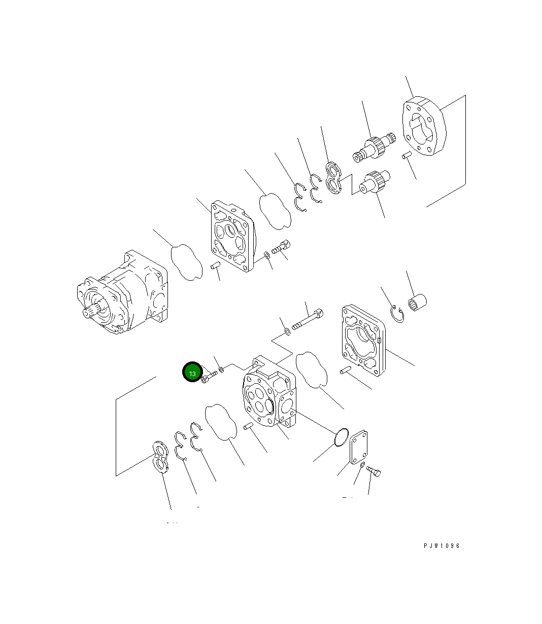 Болт 01252-61450  Komatsu